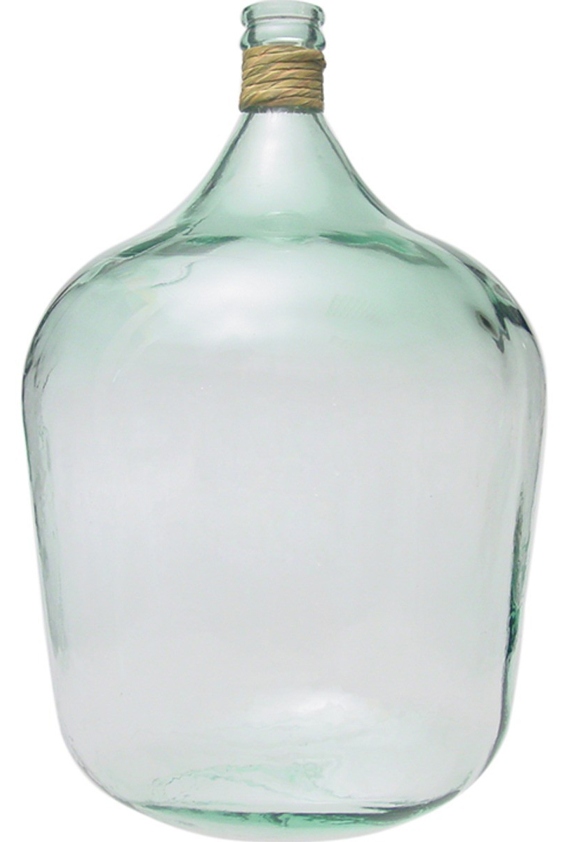Большая стеклянная бутылка. Банка-емкость с краном, стекло, 11,5 л, h=45 см, прозрачная, 5754g20, San Miguel. Емкость стеклянных бутылей. Прозрачный самогон. Бутылка самогона.